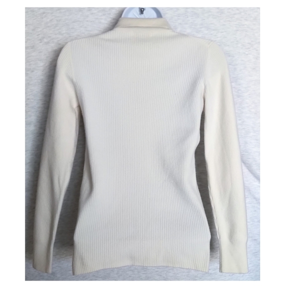 Aritzia Babaton Mcsweeney V Neck Ribbed Polo Sweater - Picture 5 of 7